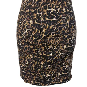Leopard Print Mini Dress Womens XS Brown Black Square Neck Bodycon Stretch Y2K thumbnail 6