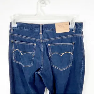 AMERICAN EAGLE Navy Blue 100% Cotton Dive Pockets Corduroy Jeans 8 Boho Western thumbnail 10