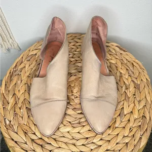 Free People Royale Flats size 37.5 Taupe Leather cut out D’orsay shoes women’s thumbnail 5