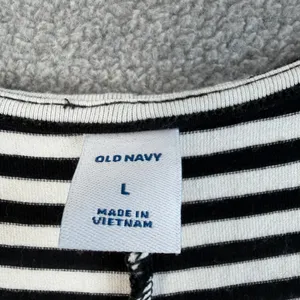 Old Navy Women's Large Black White Stripe Tank Dress Casual Sleeveless Swing thumbnail 4