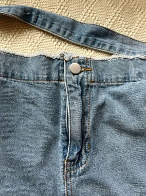Cloud Ten jean skirt style shorts with strap closure and zipper size m women’s thumbnail 10
