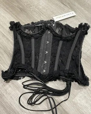 Daisy Black Lace Dark Angle Costume Size L thumbnail 6
