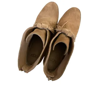 UGG‎ Brown Suede Tassel Ankle Boots Block Heel Boho Western 10 thumbnail 7