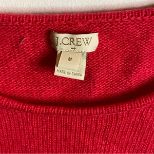 J. Crew Hot Pink Wool Blend Crew Neck Long Sleeve Sweater -‎ Women's Medium thumbnail 3