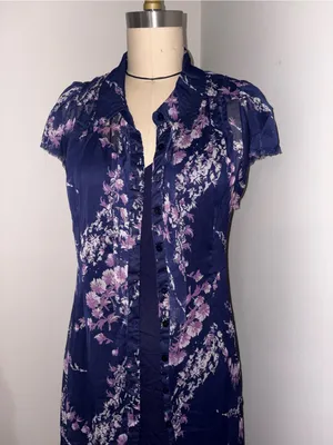 Free People Navy Combo Cannaday Maxi Dress Size Small thumbnail 5