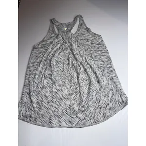 Lululemon Essential Tank Pleated‎ White Gray approximate size M/L thumbnail 4