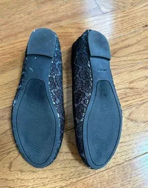 Nine West Black  Lace Ballet Flats thumbnail 6
