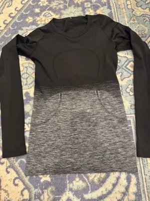 Black and Grey Ombré Lululemon Swiftly Tech Long Sleeve 6 thumbnail 1