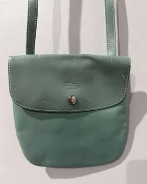 Longchamp‎ Le Pliage Leather Shoulder Bag Crossbody Made In France Vintage L thumbnail 1