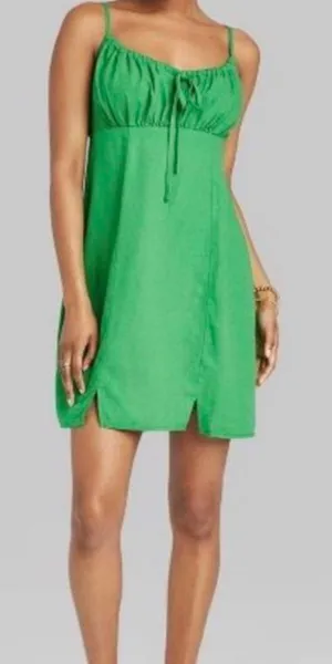 Wild Fable Emerald Green Dress like new thumbnail 1