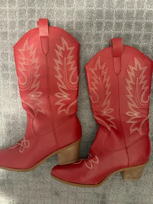 Cowgirl boots Red Size 9 thumbnail 1