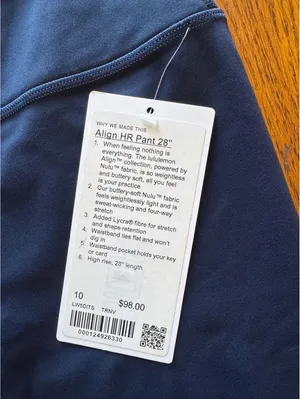 Lululemon Align High Rise 28” True Navy Size 10 NWT thumbnail 5