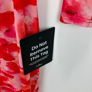 Lulus Dasia Pink and Red Abstract Print Mesh Cutout Midi Dress Large NWT thumbnail 9