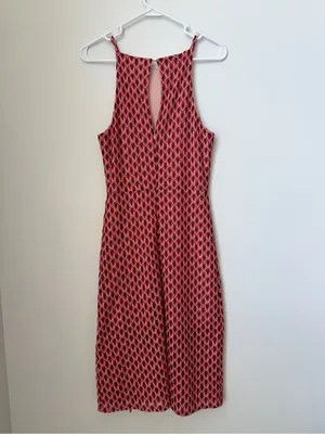 Gianni Bini Casey Crochet Overlay Midi Dress In Coral Size Medium thumbnail 4
