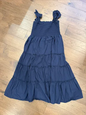 Kourt Women’s Navy Smocked Tiered Sundress Size Large - C60-038 thumbnail 1