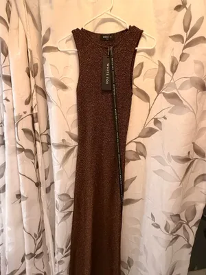 Brown Knit maxi dress white fox boutique thumbnail 2