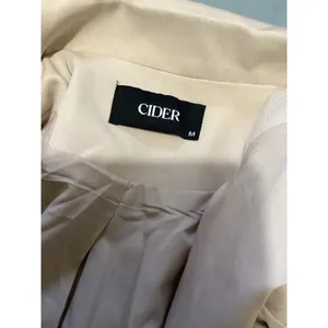 Cider Womens Beige Cropped Blazer Single Button Jacket CD20230510308796BZ M thumbnail 4