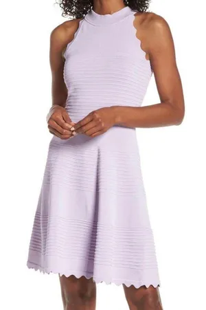 Nordstrom NWOT Lavender Fit and Flare Dress thumbnail 1