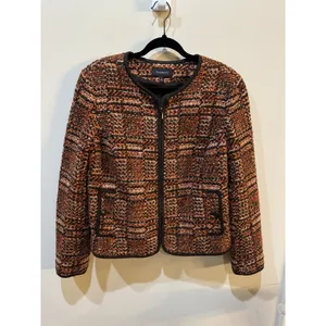Talbots‎ women wool blazer size 12 Fall Halloween Tweed Career Thanksgiving thumbnail 2