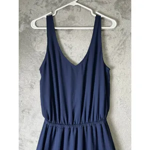 Show Me Your Mumu Kendall Maxi Dress Navy Blue Wedding Bridesmaid Large New thumbnail 3