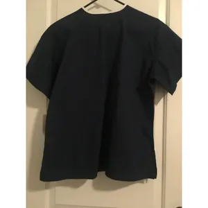 Malibu Doc Women's Blue White Scrub Top V Neck Nurse Medical Size Large thumbnail 8