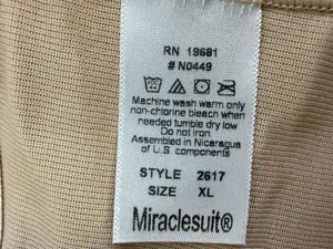 Miraclesuit Nude High Waisted Shapewear Shorts XL Tummy Control thumbnail 3