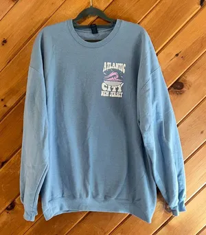 Atlantic City New Jersey Save the Turtles blue crewneck sweatshirt thumbnail 1