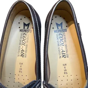 Mephisto Shoes Womens Size 6.5 Black Leather Cool-Air Loafers Horsebit Slip-On‎ thumbnail 3