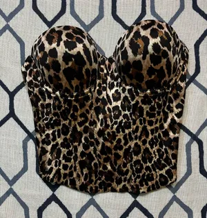 Vintage Pink Victoria’s Secrets Leopard/cheetah Shape Wear 32D thumbnail 1