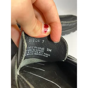 Y2K Bass Josephine black leather loafers lug sole women's size 9 Casual nautical thumbnail 8