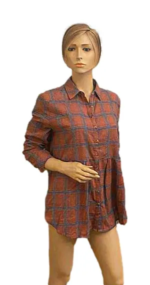 Entro Plaid babydoll blouse. 6 for‎ $36 thumbnail 1