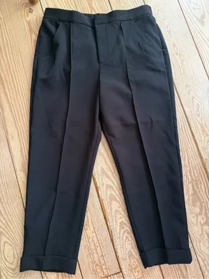 Maeve Anthropologie Black Tapered Pants size 14 petite thumbnail 2