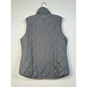 Market & Spruce‎ Grey Quilted Zip Up Vest Mock Neck WECSH004 Womens XL thumbnail 2