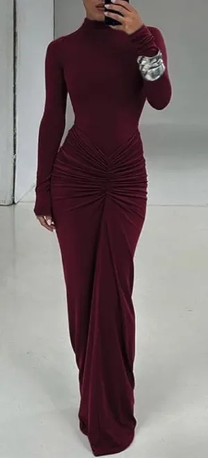 Burgundy Dress thumbnail 1