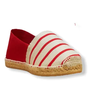 Cousu Main Classic flat Red & Ivory espadrilles White Size 8 thumbnail 3