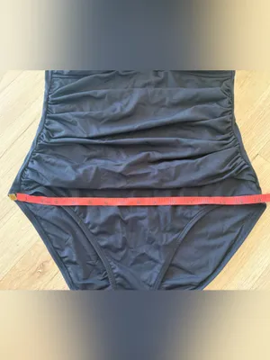 Anne Cole Black Strapless Ruched Swimsuit thumbnail 6