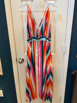 Colorful Striped V-Neck Sundress size S thumbnail 4