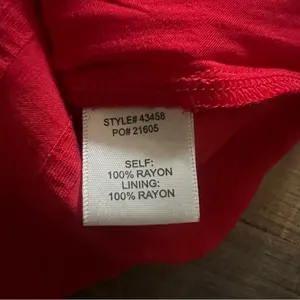 Skies Are Blue Womens Red Short Sleeve Pleated Blouse Size Small thumbnail 6