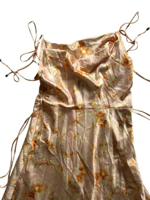 Petal & Pup Codi Satin Midi Slip Dress Blush Floral Size 6 Cottage Coquette thumbnail 5