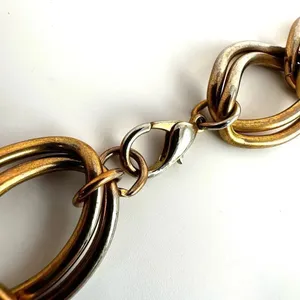 Gold tone chunky link necklace Gold thumbnail 6