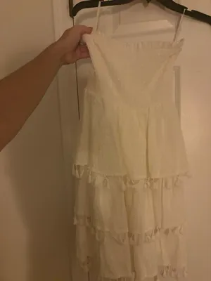 SheIn Strapless white dress thumbnail 2