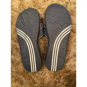 Adidas FitFoam Comfort Slides Navy White Women's Size 9 Three Stripe Adjustable thumbnail 4