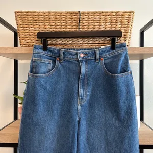 NWT PINK DENIM Victoria's Secret High-Rise Straight Leg Jeans, 12 thumbnail 3
