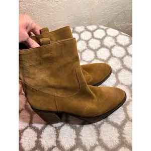 Sam Edelman Suede Ankle Boots in Chestnut thumbnail 8