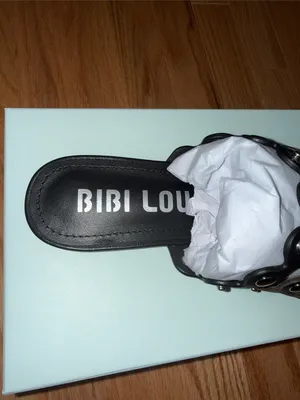 Anthropologie Bibi Lou Alexa grommet studded mules size 37 thumbnail 3