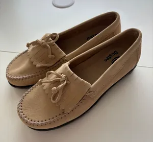 Dexter Sport‎ Mocs Women's Size 7 Wide Tan Tumbled Nubuck Comfort Loafers thumbnail 1