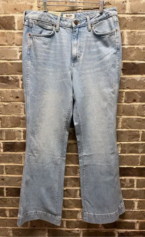 Wrangler Retro Bailey High Rise Trouser Women 31 x 32 Denim Blue Jeans NWT thumbnail 1