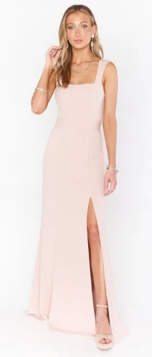 Show Me Your Mumu Paris Maxi Gown Dusty Blush Stretch size medium‎ thumbnail 1