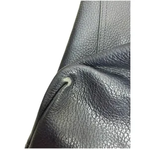 Cuyana Navy Blue Pebbled Leather Slouchy Shoulder Bag thumbnail 6