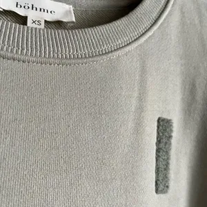 Bohme Light Green Textured Puff Shoulder Sweatshirt Cozy Neutral XS thumbnail 8